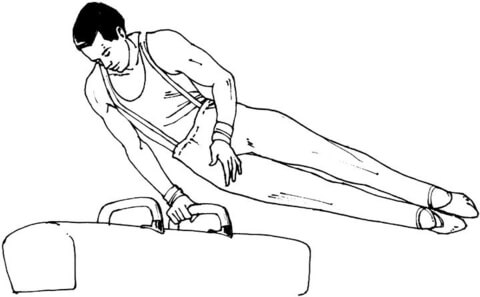 Pommel Horse  Coloring Page